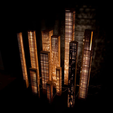 Cécile Mairet - Illuminated column-Cécile Mairet-lampe en bois