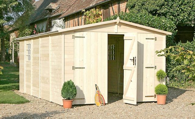 Chalet & Jardin - Wood garden shed-Chalet & Jardin-Garage 14,85m² en bois panneaux 19mm