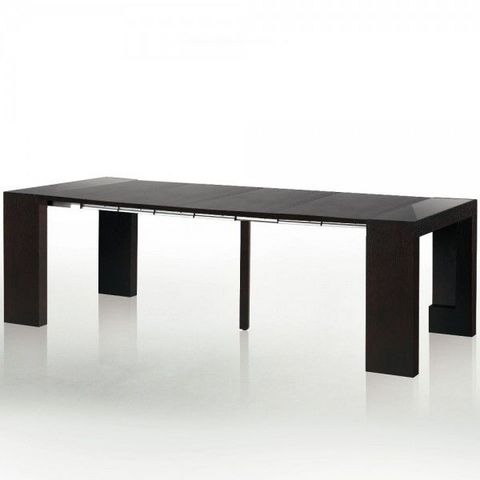 WHITE LABEL - Rectangular dining table-WHITE LABEL-Table console extensible 4 rallonges Phoenix