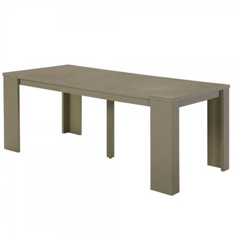 WHITE LABEL - Rectangular dining table-WHITE LABEL-Table console extensible 3 rallonges Lisboa