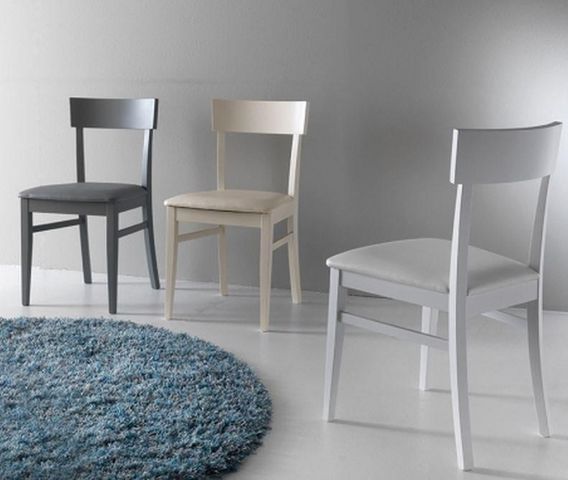 WHITE LABEL - Chair-WHITE LABEL-Lot de 2 chaises NEW AGE blanches