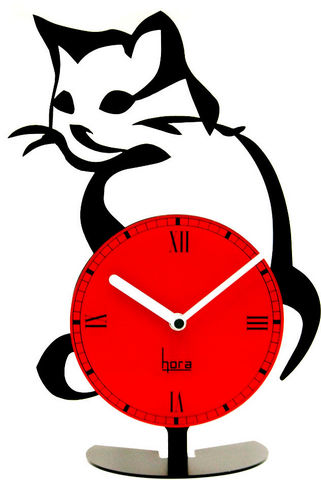 HORA - Wall clock-HORA-Horloge à poser Look@Cat