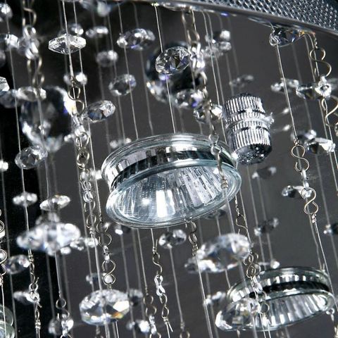 WHITE LABEL - Chandelier-WHITE LABEL-Lustre plafonnier suspendu moderne cristal