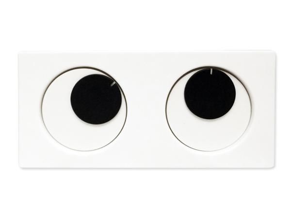 WHITE LABEL - Desk clock-WHITE LABEL-Horloge insolite yeux tournant deco maison design 