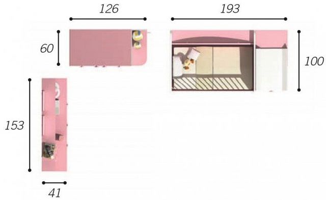 WHITE LABEL - Children's bed-WHITE LABEL-Chambre bébé évolutive en chambre d'enfant ALOHA.