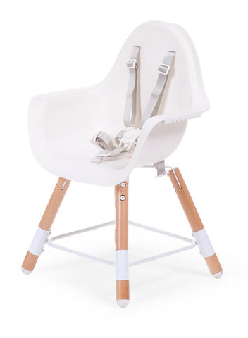 WHITE LABEL - Baby high chair-WHITE LABEL-Chaise évolutive 2 en 1 pour bébé coloris blanc et