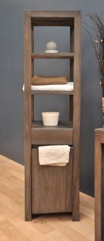 SANITECK - Bathroom single storage cabinet-SANITECK-grey