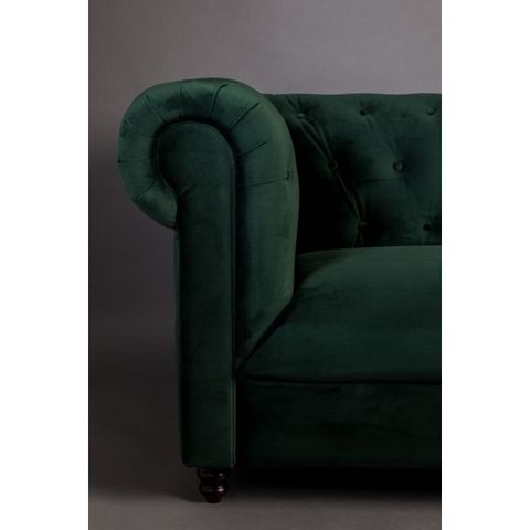 DUTCHBONE - Chesterfield sofa-DUTCHBONE-Canapé Chester velours vert