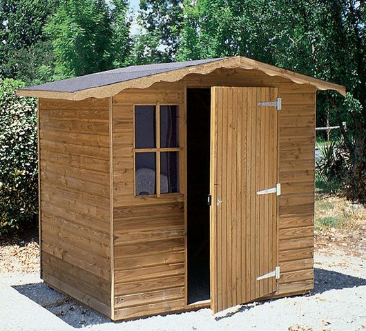 Cihb - Wood garden shed-Cihb-Abri de jardin en pin 3m² Supra