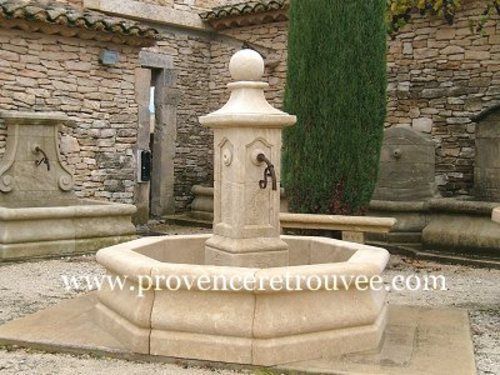 Provence Retrouvee - Outdoor fountain-Provence Retrouvee-Fontaine centrale diametre 170 cm