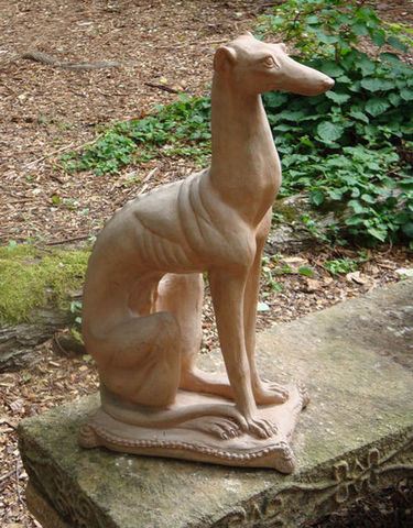 BARBARA ISRAEL GARDEN ANTIQUES - Animal sculpture-BARBARA ISRAEL GARDEN ANTIQUES-Art Moderne Greyhound