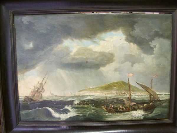 LA CONGREGA ANTICHITA' - Naval painting-LA CONGREGA ANTICHITA'-Tableau:Dipinto olio su tela raf. marina