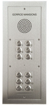 Nacd - Intercom-Nacd-TVTEL 12 Push-Button Flush-Flanged Panel