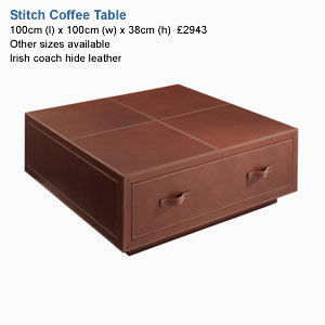 The Boddington Collection - stitch coffee table - Couchtisch Quadratisch