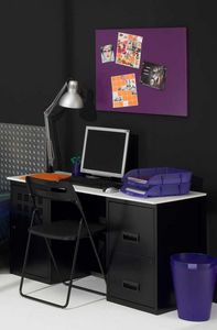PHSA - bureau design en métal noir 130x50x68cm - Schreibtisch