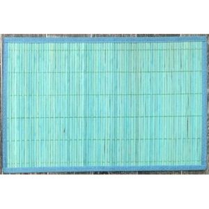 ILIAS - lot de 4 sets de table bambou turquoise - Tischset