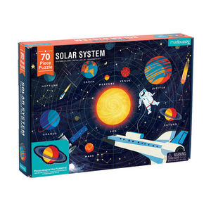 BERTOY - 70 pc geography puzzle solar system - Kinderpuzzle