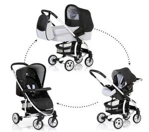 HAUCK - pack poussette trio malibu all in one - caviar/sil - Buggy