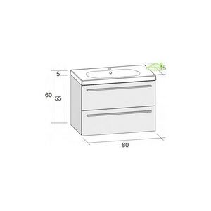 RIHO - meuble sous-vasque 1412133 - Waschtisch Untermobel
