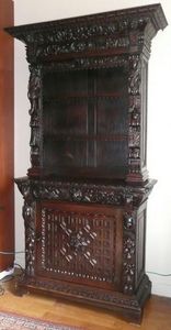 Antiquités LORMAYE - renaissance cabinet-bookcase - Kabinettschrank
