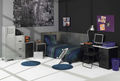 Schreibtisch-PHSA-Bureau design en métal noir 130x50x68cm