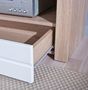 Hifi-Möbel-WHITE LABEL-Meuble TV ABSOLUTO 2 tiroirs et 2 niches en bois b