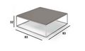Couchtisch quadratisch-WHITE LABEL-Table basse carré MIMI design taupe