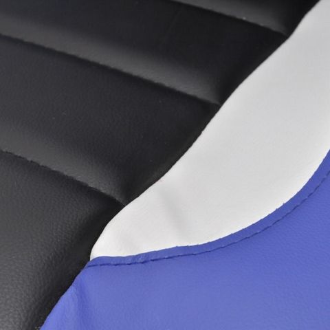 WHITE LABEL - Bürosessel-WHITE LABEL-Fauteuil de bureau sport cuir bleu/noir
