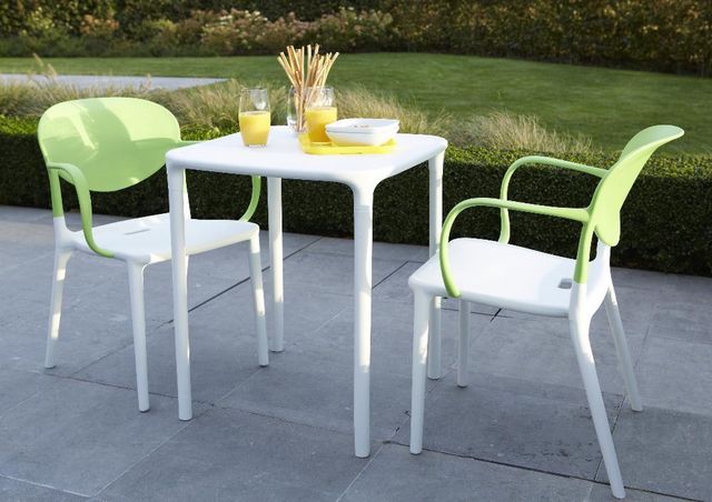 WILSA GARDEN - Garten Esszimmer-WILSA GARDEN-Ensemble Green Garden 1 table + 2 fauteuils