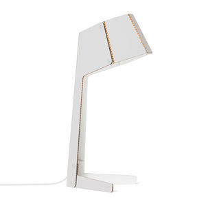 & BROS - compleated - lampe à poser carton blanc h46cm | la - Lámpara De Escritorio