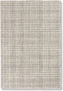 WHITE LABEL - davinci tapis quadrillé beige 160x230 cm - Alfombra Contemporánea