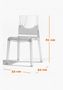 Silla-WHITE LABEL-Lot de 2 chaises design CRYSTAL empilable en plexi