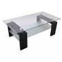 Mesa de centro rectangular-WHITE LABEL-Table basse design noir verre