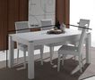 Mesa de comedor rectangular-WHITE LABEL-Table repas extensible RIALTO blanche