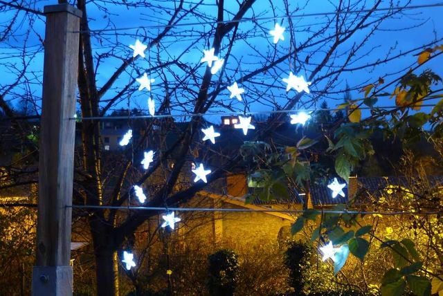 FEERIE SOLAIRE - Guirnalda luminosa-FEERIE SOLAIRE-Guirlande Etoiles 20 leds blanches Solaire 3m80