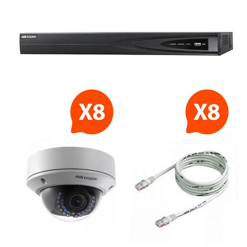 HIKVISION - Cámara de vigilancia-HIKVISION-Video surveillance - Pack NVR 8 caméras vision noc