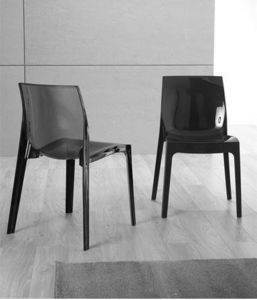 WHITE LABEL - lot de 2 chaises design crystal empilable en plexi - Sedia