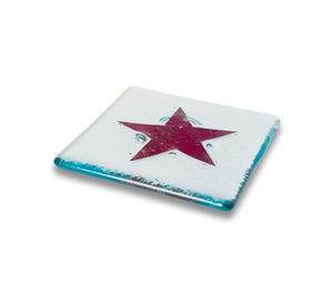J D Wns Glassdesign - set of 4 classic star coasters (red, mocha) - Sottobicchiere