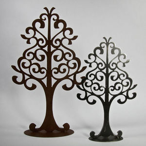 YAN HUBLOT - arbre à bijou en métal noir symétrique - Portagioie