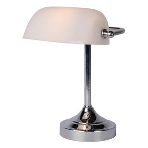 LUCIDE - banker - lampe de bureau blanc h30cm | lampe à pos - Lampada Per Scrivania
