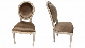 Set 4 sedie imbottite sala da pranzo imitazione pelle marrone poltrone  soggiorno
