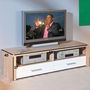 Mobile TV & HiFi-WHITE LABEL-Meuble TV ABSOLUTO 2 tiroirs et 2 niches en bois b