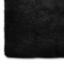 Tappeto moderno-WHITE LABEL-Tapis salon noir poil long taille S