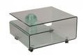 Tavolino quadrato-WHITE LABEL-Table basse CRISTALLIN en verre