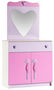 Cassettiera bambino-WHITE LABEL-Commode pour enfant avec miroir coloris rose