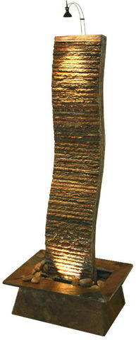 Cactose - Fontana per interno-Cactose-Fontaine vague en pierre de schiste multicolore 63