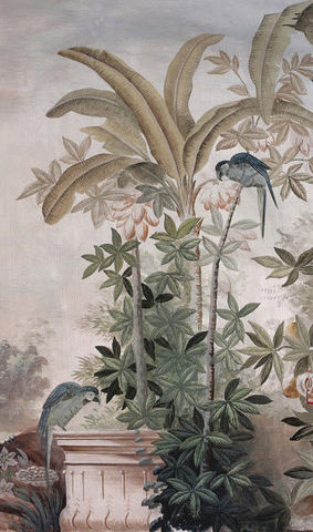 Ananbô - Carta da parati-Ananbô-Le jardin aux oiseaux couleur
